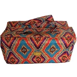 JM New York Aztec Print Travel Roll Up Organizer Bag